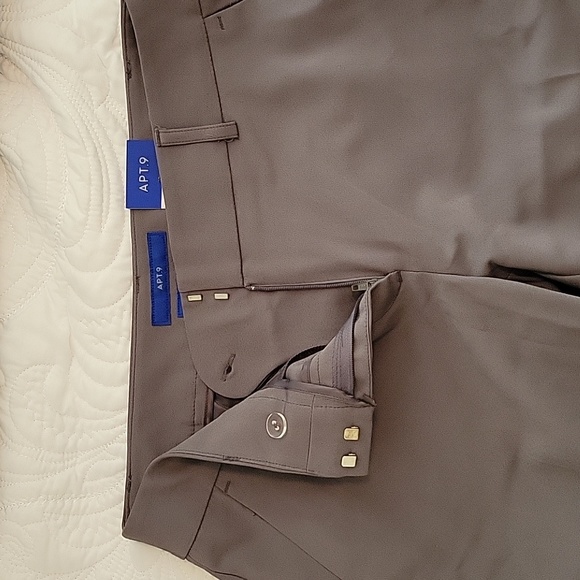 Straight Mid Rise Slacks - Picture 3 of 6